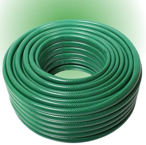 Gartenschlauch Wasserschlauch 1/2 3/4 1 Zoll 20m 30m 50m Schlauch Grün Gelb Varianten mit oder ohne Adapter Set zur Auswahl (Grün, 1 Zoll 30m)