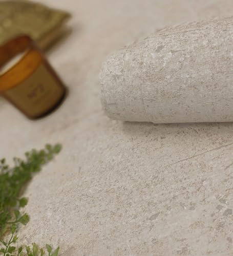 GAULAN 683604 Papier peint vinyle effet pierre naturelle avec texture, tons terre pour mur salon cuisine chambre couloir meuble stanza salle à mange - Rouleaux de 10 m x 0,53 m