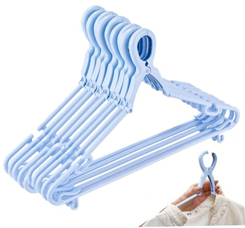 Grucce in plastica, 5 grucce antiscivolo antivento con chiusura a gancio, stendibiancheria multifunzionale per giacche, camicie, sciarpe, cravatte, pantaloni antiscivolo