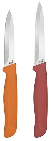 Zyliss Classico Coltelli da Cucina (2 Pezzi), Coltello Spelucchino, Set di Coltelli da Cucina Professionali, Lame Lisce e Seghettate, Acciaio Inossidabile, Lame Affilate, Lavabile in Lavastoviglie