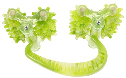 MAGICLULU Rullo Massaggiante Portatile per Corpo e Collo, Massaggiatore per Punti Trigger e Tessuti Profondi, con Piccoli Rulli in Plastica Naturale per Schiena, Gambe e Vita, Strumento