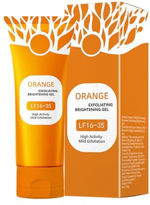 Orange enzymer exfolierande gel, naturlig apelsinskalningsgel för ansikte djuprengöring och porrengörare, mjuk ansiktsskrubb och kroppsskrubb för fuktgivande hud (1 st)