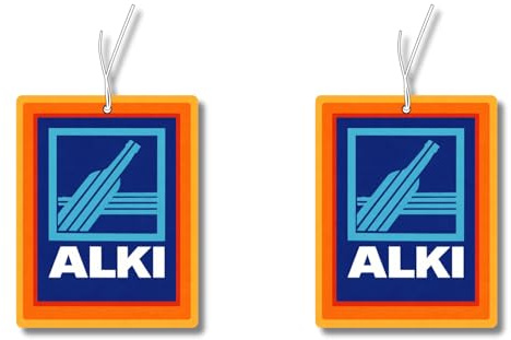 2x Duftbaum mit ALKI Motiv, Wagen lustig Duftspender, Duftbaum Auto tuning, Lufterfrischer, Duftanhänger Auto Set, Autoduft, Scherzartikel,