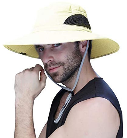 WINDCHASER Sonnenhut Herren UV Schutz, Breite Krempe Wanderhut Damen Kappe Safari Sonnenschutz Hut Breite Krempe Outdoor Anglerhut Wanderhut