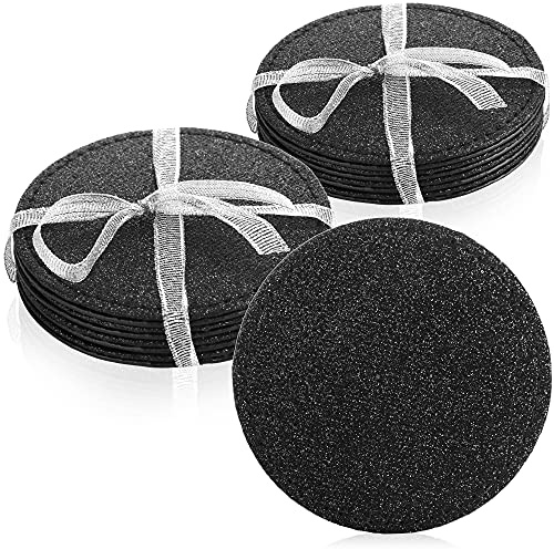 COM-FOUR® 8X Untersetzer für Getränke, Runde Tischuntersetzer mit Glanz | Glasuntersetzer aus Kunststoff - Getränke-Untersetzer Ø 10cm