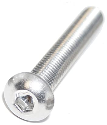Flachrundkopfschrauben mit Innensechskant M5X10 50 Stück ISO 7380-1 A2 Edelstahl rostfrei Senkkopfschraube, Linsenkopfschraube
