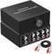UNSTINCER Cinch RCA L/R Audio Switch 4(1)-In-1(4)-Out, Analog Passiv Stereo Aux Umschalter, Bidirektional Manuell Sound Selector Schalter Splitter Box für Phono Kopfhörer Amplifier PC Lautsprecher