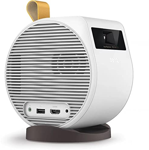 BenQ GV11 LED Portable Ceiling Projector with 135˚ Rotating Angle Projection | 270˚ Bass Extensions Bluetooth Speaker | Android TV 10 | Auto Vertical Keystone| WiFi|Chromecast & AirPlay|HDMI | USB-A