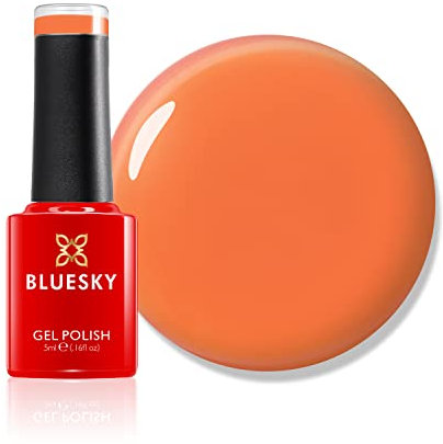 BLUESKY Gel Nail Polish, Some Like It Hot, SS2319, Orange, Long Lasting, Chip Resistant, 5 ml Requires Drying Under UV LED Lamp