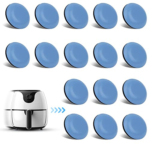 LUTER 16pcs Round Blue Kitchen Appliance Sliders for Coffee Machines Air Fryers Pressure Cookers Deep Fryers
