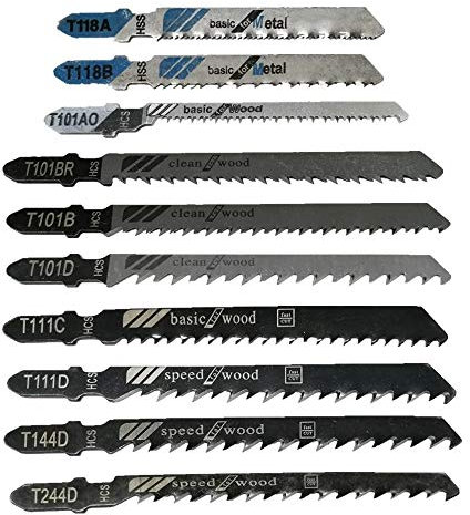 Josenidny 20 Pcs TShank Jigsaw Blades Set, Jig Saw Blades Fits T Jig Saw, Blades for Cutting Metal, Wood
