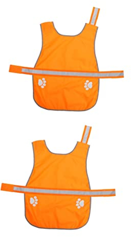 Beavorty 2stücke Reflektierende Haustierweste Oxford Hunde Einstellbare wasserdichte Hundebekleidung Für Outdoor-aktivitäten Hohe Sichtbarkeit