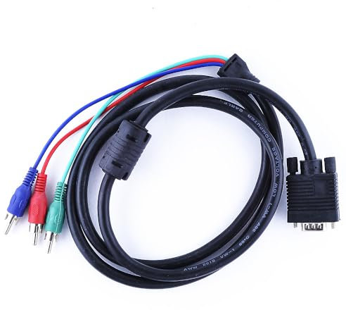 Cavo da VGA a 3 RCA RGB, audio stereo, video, 1,5 m