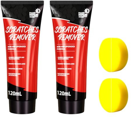 Nexoria Kratzer Entferner Auto, Auto Kratzer Entferner Autokratzer-Reparaturpaste mit Schwamm Autopolitur Kratzer Entfernen Car Scratch Repair Paste Kratzerentferner Autopolitur Reparatur (2pcs)