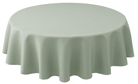 Biscaynebay Round Tablecloth 60 Inch-Sage Outdoor Fabric Table Cover-Small Circle Folding Table Cloths Linen Water Resistant Washable for Kitchen Dining Picnic Patio Outdoor Party Restaurant Tables