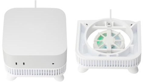 Cooling Base for Mac Mini M4/M4 Pro, Mini Laptop Cooling Pad Cooling Fan with Anti-slip Bracket Accessories (White)