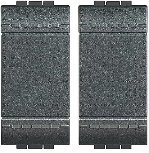 BTicino SL4003NF FP LL Deviatore 1P 16A 1 m, Antracite, 1 Pezzo (Confezione da 2)