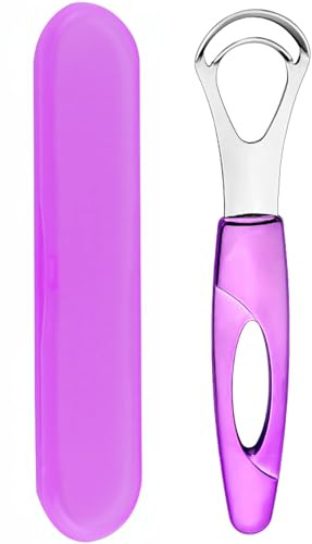 Tongue Cleaner, Tongue Scraper, Tongue Cleanser, Tongue Scraper, Tongue Scraper Cleaner, Helps Fight Bad Breath, Tongue Scrapers (Purple)