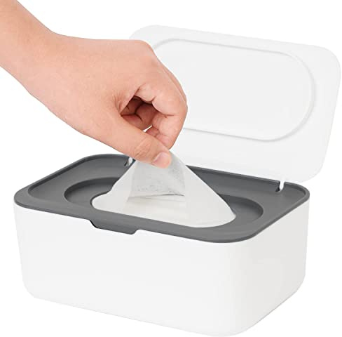 Feuchttücher-Spender, Feuchttücher-Box, Wischtuchhalter mit Deckel für Baby und Erwachsene, Seposeve, nachfüllbar, hält die Dinge frisch, rutschfest, leicht zu öffnen, verschließbar, Einhandtasche