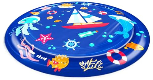 Sprinkler-Pad für Hunde, Wasserspiel-Pool-Matte für Haustiere, verdicktes Haustier-Sprinkler-Pad für Katzen, Hunde, Kinder für drinnen, draußen, Spielplatz, Pool