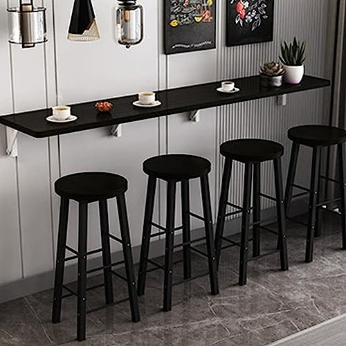 Wandklapptisch - Platzsparender Drop-Leaf Esstisch für Küche Bar oder Milchtee Shop - Stilvolles Holzdesign Lang und Schmal Platzsparend