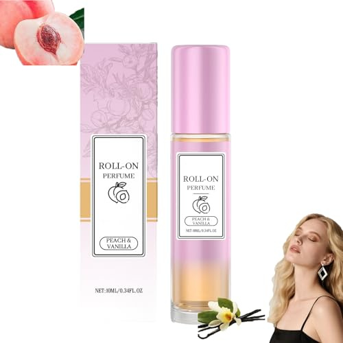 Profumo da donna, profumo roll-on, fragranza rinfrescante a lunga durata con note floreali e fruttate, comodo da trasportare, affascinante fragranza femminile, profumi delicati (1pcs peach)