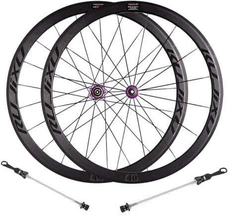 700C Road Bike Hjulset Snabbkoppling Ultralätt Aluminiumlegering Fälg Höghållfast Skivbroms Nav Framhjul 9 * 100 Mm Bakhjul 9 * 135 Mm Kompatibel 8-11-växlad Kassett(Purple,30mm)