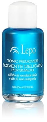 LEPO | TONIC REMOVER: Solvente Delicato da 50 ml per una Rimozione Efficace dello Smalto con Cura delle Unghie