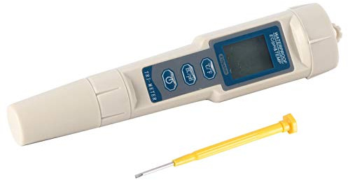 Compteur Ph/ec/temp, Haute Précision Portable 3 en 1 Type de Stylo Compteur Numérique Moniteur de Qualité de l'Eau Testeur Abs Gris Multi-paramètres Poche Testeur Kit pour Aquariums Hydroponique Pisci