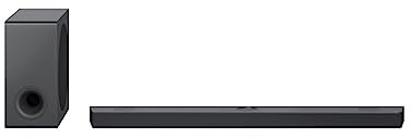 LG DS90QY 5.1.3 Soundbar (570W) mit kabellosem Subwoofer & MERIDIAN-Technologie (Dolby Atmos, HDMI, Bluetooth), Dark Steel Silver