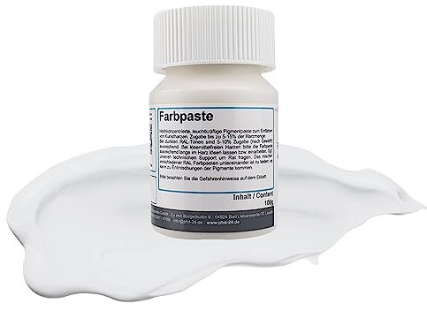 DD Composite Farbpaste 100g signalweiß RAL 9003 Pigment hochkonzentriert für Kunstharze Epoxidharz Resin Polyesterharz Gießharz farbintensiv deckend