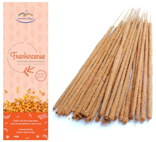 Aroma Valley Indian Frankincense Incense Sticks - Traditional Handcrafted Masala Incense - 40 to 50 Sticks Approx.