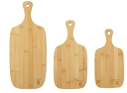 Progress by WW BW11728 Chopping Board Set, 3 Piece Oil-Finished Bamboo Set, FSC® Certified Bamboo, Protect Worktops, Multiple Sizes, Charcuterie Board, Prepare/Serve, Meat, Cheese, Fruits, Wood