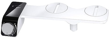 Fiorky Bidet-Aufsatz, Dual-Düsen, sprüht heißes, kaltes Wasser, WC-Waschmaschine, Bidet-Sitz, selbstreinigende Wäsche, verstellbar, nicht elektrisch, for die Reinigung von Hintern oder Fraue