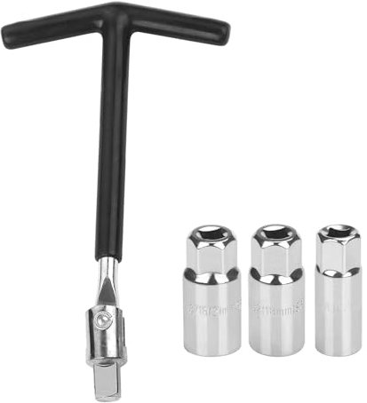 GOIEHIR T-Griff-Zündkerzen, 4-teilig Zündkerzenschlüssel Satz 16 mm / 18 mm / 21 mm, Universal Zündkerzen Entferner Werkzeug, für Auto und Motorrad