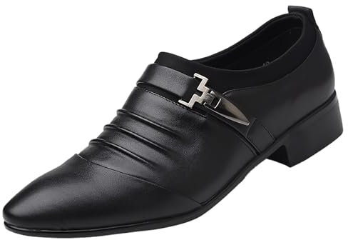 Business Schuhe Herren Atmungsaktiv Slip On Oxfords Leder Schuhe Anzugschuhe Casual Rutschfeste Halbschuhe Hochzeit Schuhe Mit Absatz Business Shoes Bequeme Walkingschuhe FüR Formale AnläSse