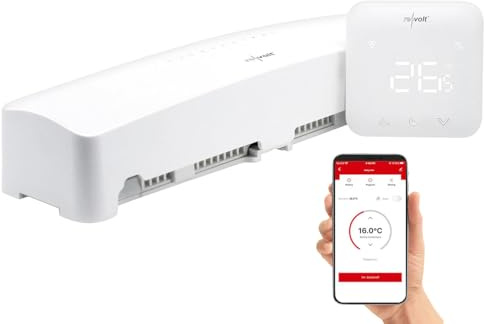 revolt Heizungs Thermostat WiFi: WLAN-Fußbodenheizungs-Controller-Steuerung mit Master-Thermostat & App (Fußbodenheizung 230V, Raumthermostat Digital Unterputz, Pumpe)