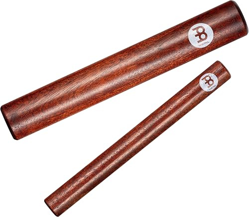 Meinl Percussion Wood Claves Latin - 1 Paar Zylindrische Klanghölzer - Musikinstrument - Hartholz, Braun (CL5HW)