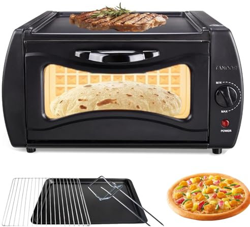 Electric Tandoor Oven & Pizza Maker – 15L Mini Oven with Adjustable Temperature, Disk Clamp & Pizza Peel, Ideal for Chapati, Roti, Naan, Lahmacun & Manakish square-door