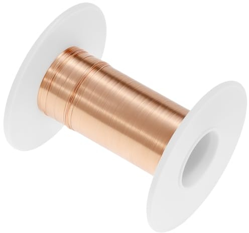 QWORK® T2 Kupferlackdraht 0.1mm x 100m, 99,9% Reiner Kupferdraht für Transformatoren, Spulen & Motoren, Basteln