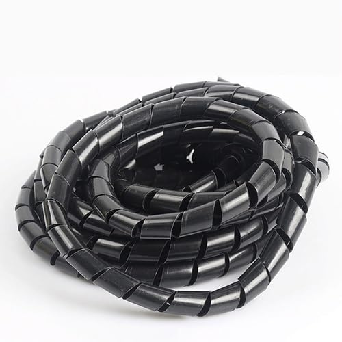 Organizzatore di avvolgicavo a spirale nero premium - 1 tubo di avvolgimento in filo PE for cavi da 4 mm a 20 mm(20mm)