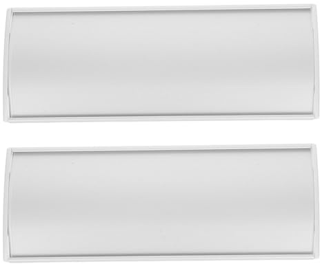 SOLUSTRE Lot de 2 plaques de porte incurvées en aluminium avec contenu interchangeable, montage facile sans outils, panneaux de porte solides pour intérieur, bureau et maison