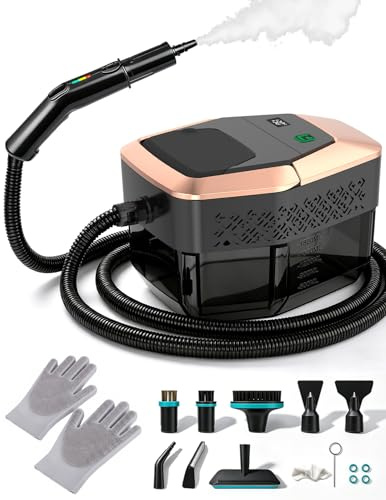 Pulitore a vapore casa portatile, Comando dall'impugnatura | alta pressione 4 bar, serbatoio dell'acqua da 1,8 L, per cucina, bagno, pavimenti, auto, finestre, barbecue