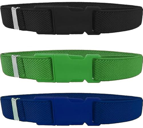 ArtGal SET 3 x GÜRTEL Kindergürtel verstellbar STRETCH für Kinder Baby EU Unisex Elastik-Gürtel MADE IN EU