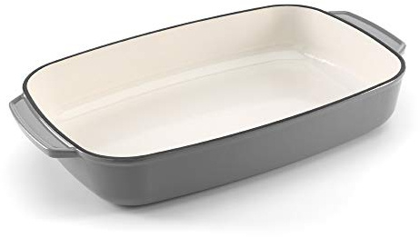 Samuel Groves - Enamel Cast Iron Rectangular Roaster 38cm By Chabrias LTD