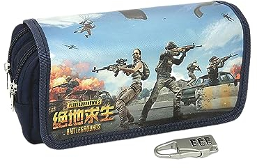 Mäppchen PUBG Bleistift-Kasten-Beutel-Reißverschluss-große Kapazitäts-Segeltuch Stift Tasche Büro Studentenschulbedarf Stationery Aufbewahrungstasche (Color : E)