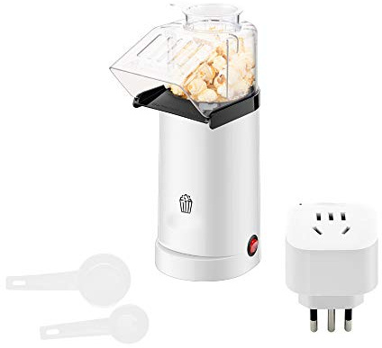 Portable Hot Air Popcorn Machine, Suitable For Family, Dormitory, 700g,White