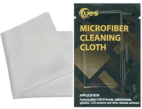 UES Chiffons Microfibre Non Pelucheux 15 × 15 cm, 8 pièces | Chiffons ultra-fins pour nettoyer délicatement objectifs, lunettes, téléphones, tablettes, PC portables et écrans LED/LCD.