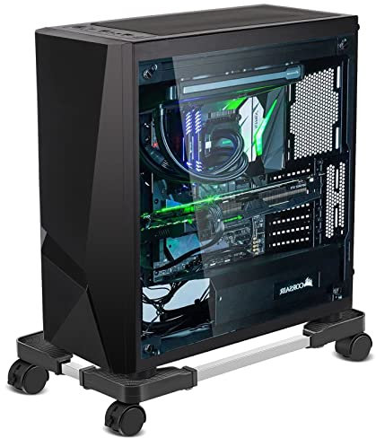 Whchiy CPU Ständer Computer Desktop Ständer Universal Einstellbare CPU Halterung mit 4 Rollen Unter Schreibtisch