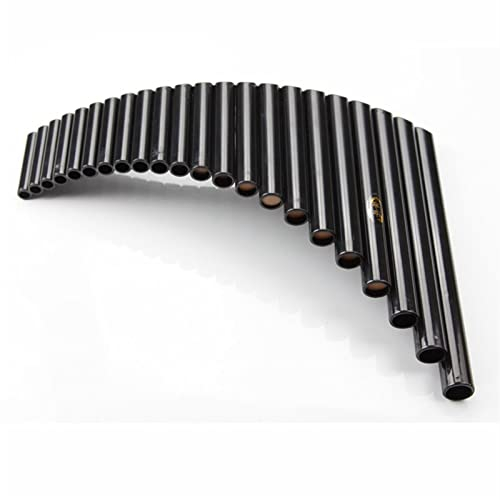 TSTS Panflöte Instrument Panflute 22 Rohre. Abs Panpipe G Schlüssel Rechts/Linke Hand Schwarz Farbmusikinstrumente Abstimmbar (Color : Black Left Hand)